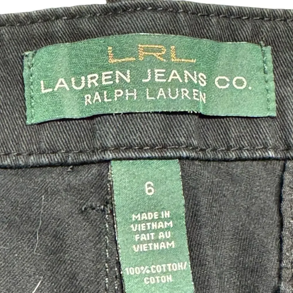 Lauren Ralph Lauren Flat Front Twill Shorts Black 6